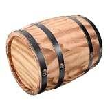 Adorno de barril de vino: barril de vino de madera intrincadamente elaborado, perfecto para uso doméstico y comercial.