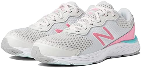 New Balance Kid's 680 V6 Hook and Loop Running Shoe, Nimbus Cloud/Bubblegum/Surf, 5.5 Big Kid - 2