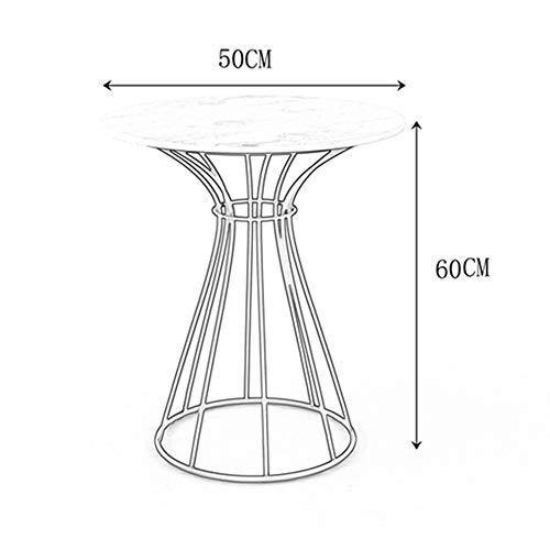 Table d'appoint en marbre or 50x60 cm pour salon et balcon