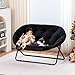 Tiita Comfy Double Chairs, Modern 2-Seat Folding Accent Lounge, Metal Frame Moon Stool for Bedroom, Living Room, Dorm Rooms