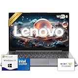Lenovo IdeaPad Laptop with Microsoft Office, Intel High Performance CPU, 12GB RAM, 1TB Cloud & 256GB Storage, 11 Hour Battery, SD-Card Reader,Webcam + WiFi 6, Windows 11, WOWPC Recovery USB