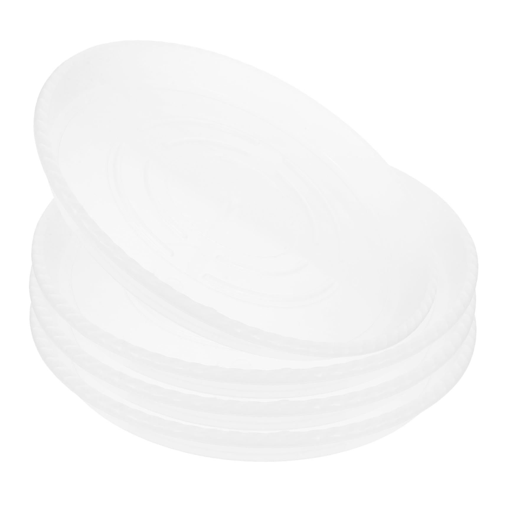 SHINEOFI Transparent Multifunktional 4 Stück mit Wasserauffangfunktion Runde Untersetzer aus Kunststoff für Blumentöpfe für Pflanzen im Außen und Innenbereich