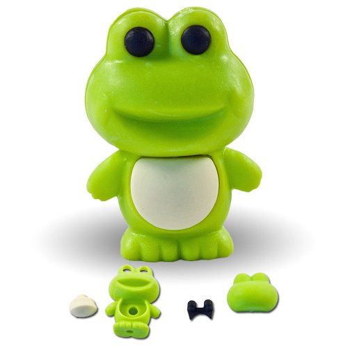 Graciosa goma de borrar rana verde de Iwako, origen Japón