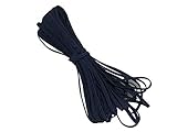 1/8' Skinny Elastic Bundle, Braided Elastic Stretch Elastic for Face Masks, Headbands or Hair Ties - 10 Yards (Navy Blue)