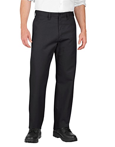 Dickies Occupational Workwear LP812BK 34x34 Polyester/Cotton Relaxed Fit Men's Industrial Flat Front Pant with Straight Leg, 34