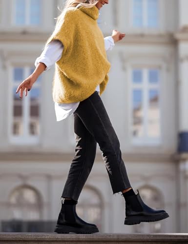 Image of Ynhonra Womens Turtleneck Sweater Oversized Chunky Batwing Sleeve Short Tops | Dolman Pullover