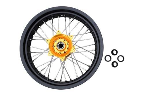 Jante arrière à rayons 4,25x17 Jaune pour SUZUKI RMZ 250 et RMZ 450