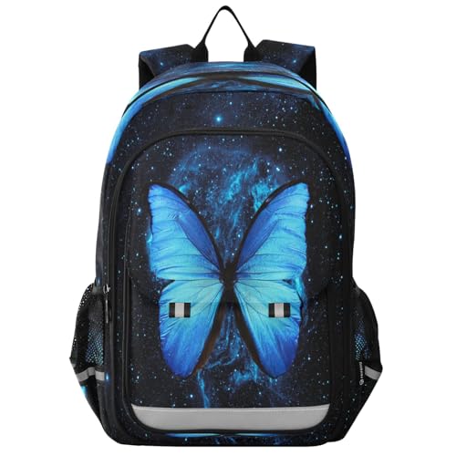 Sac à dos ordinateur enfants papillon bleu B407 dos protégé