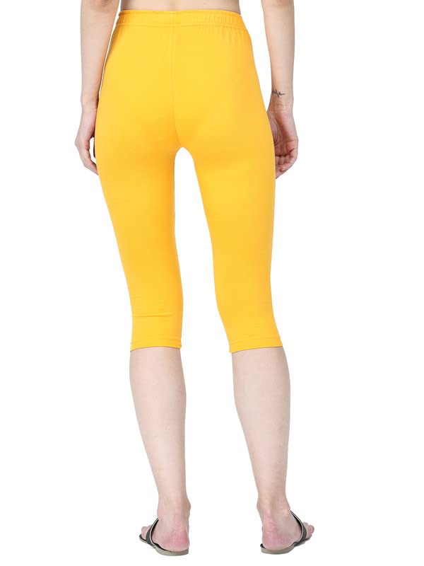 Image of Robinbosky Premium Stretchable Cotton Capri Legging for Women | Suitable for Formal wear & Casual wear | High-End Elastic Makes. The Leggings Squat Proof and Durable for Travel, Yoga, & Workout.