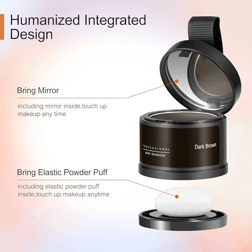 Image of KATHTHAI Cover Up Hair Powder Black - Instant Root Touch Up for Grey Hair, Hair Coverage Stick for Women & Men - Beard Patch Filler, Hair Touch Up Powder for Black Hair