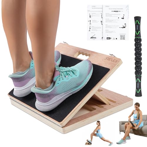 Swara 14 Portable Eucalyptus Slant Board with Roller