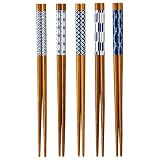 若狭塗 箸 滑り止め加工 22.5cm 5膳 セット 来客用 竹製 スス竹 吉祥文 日本製 265069