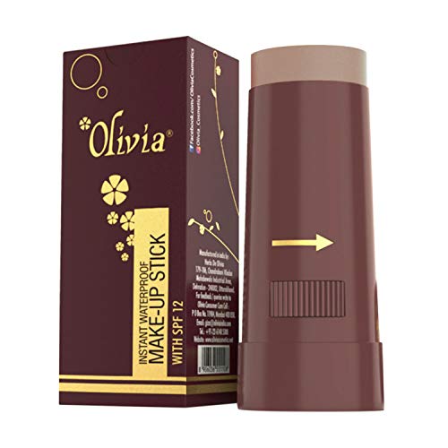 Image of Olivia Instant Waterproof Makeup Stick Concealer Egyptian Dark, 15g Shade No.9 (SPF 12) Shimmering Finish