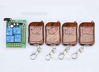 DC12V 4CH 4Relay Wireless Remote Control Switch system1 Receiver&4 Transmitter Momentary/Toggle/Latched