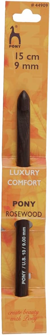 Pony Crochet Hook: Rosewood: 15cm x 9.00mm