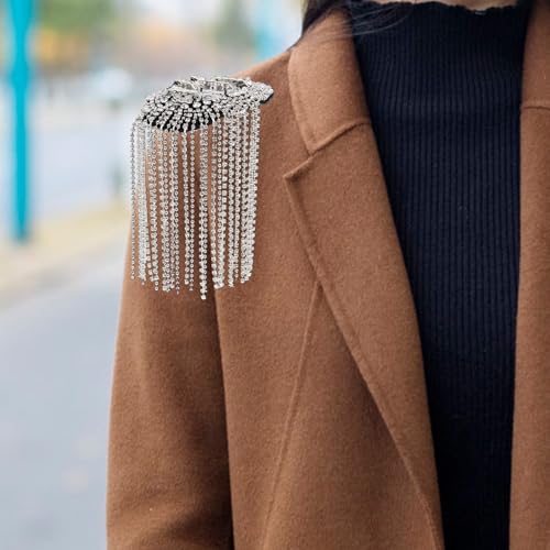Broches para traje elegantes con acabado de gemas y joyería fina CRAFTHROU 4
