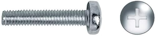 96407985 96407985 - Rosca métrica Philips DIN 7985 M6 x 1.575 in, chapado en zinc (embalaje 150 piezas), metálico