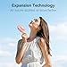 HonHey Handheld Fan Portable, Mini Hand Held Fan with USB Rechargeable Battery, 4 Speed Personal Desk Table Fan, 3-10 Hours Operated Small Makeup Eyelash Fan for Women Girls Kids Outdoor Pink