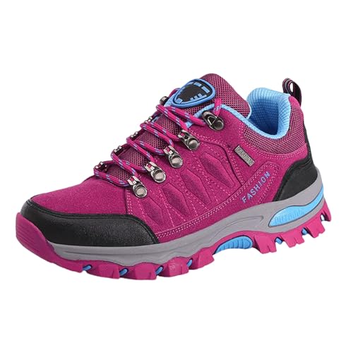 Mujeres Zapatos Trekking Senderismo, Botas para Caminar Al Aire Libre para Todas Las Estaciones, Sneakers Deportivos Bajos, Escalada, Viaje, Campamento De Pesca Rose, 39