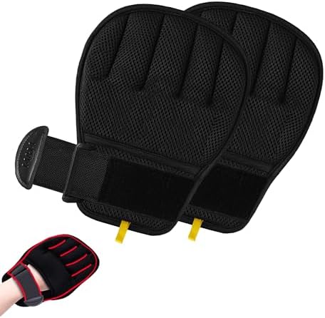 Pet Hair Remover Glove for Cats & Dogs, Patented Adjustable Strap, Reusable Five-Finger Grooming Glove, Non-Slip Fit, Removes Pet Hair from Couch, Carpet, Laundry & Car Seat, 2Pcs