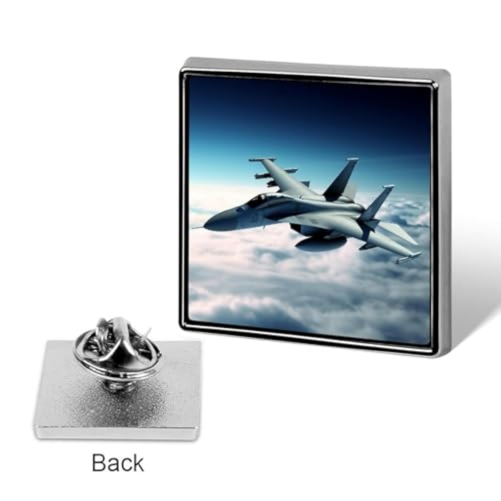 Aircraft Fighter Jets Square Lapel Pin, Aviation Accessory