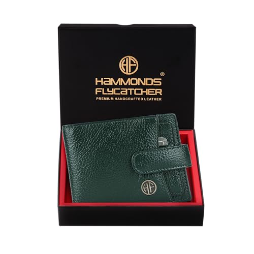 Portefeuille pour homme cuir véritable vert d'eau protection RFID quotidien