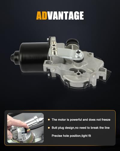 Image of ROADFAR Front Windshield Wiper Motor Replacement for 2014-2018 for for X5 61617292653, 1593003940 Wiper Motor 4 Pins