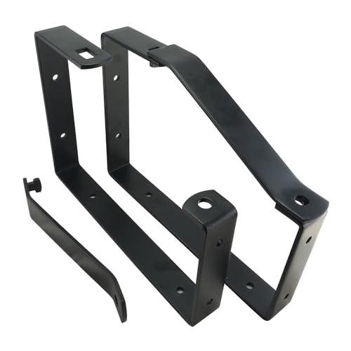 Keypak Universal-Wandleiter-Halterungen, abschließbar, sichere Aufbewahrung, 170 x 235 x 30 mm, Schwarz, 2er-Pack
