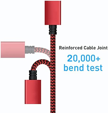 Thoolor USB 3.0 Extension Cable, 2M USB A Male to A Female Nylon Extension Lead High Speed USB Extender for Printer, Scanner, Camera, Card Reader, USB Disk, Keyboard, Charging Cables