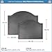 Minuteman International Plain Design Cast Iron Fireback, Large,CFB-09,Black