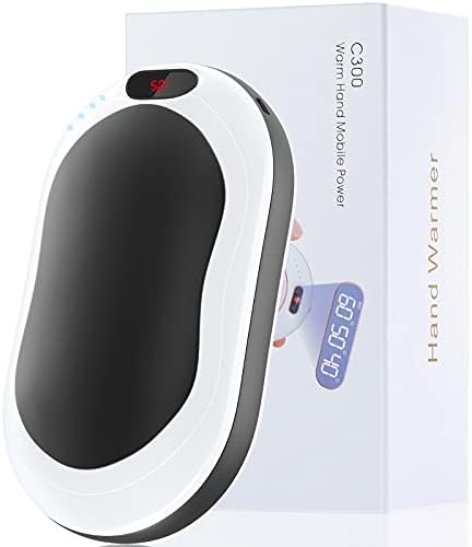 Hand Warmer, Rechargeable 10000mAh Hand Warmers, 3 Levels Heating Electronic Pocket Heater, Portable Power Bank, USB Powered - Ideal Winter Gifts for Women, Men