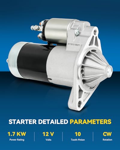 Image of PHILTOP Starter Replacement for Jeep,1987-1998 Cherokee 4.0L,87-92 Comanche 4.0L,93-98 Grand Cherokee,88-91 Grand Wagoneer,1988 J10, J20,87-90 Wagoneer,1.7 KW OE# 17006N,33002709, 56041014