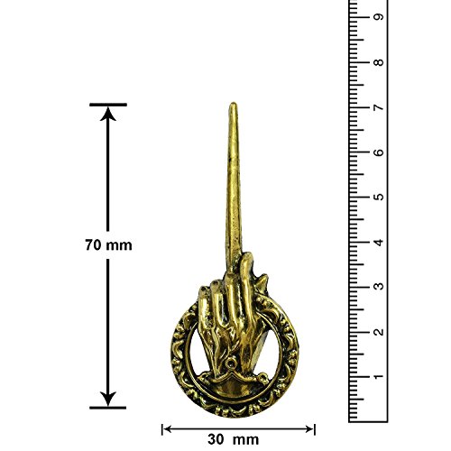 Image of Mahi Brooch Pin with Antique Gold Plating (Big -7 cm) for Men (BP1101004G)