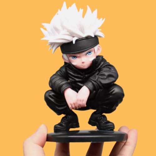 Image of FUNFOB Satoru Gojo Action Figure Height-12cm Collectible for Kids & Adults Gifting Multicolour PVC | Gojo- Squatt