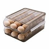 36 Large-Capacity Double-Layer Egg Holder for Refrigerator Auto Scrolling Down eggs storage boxes...