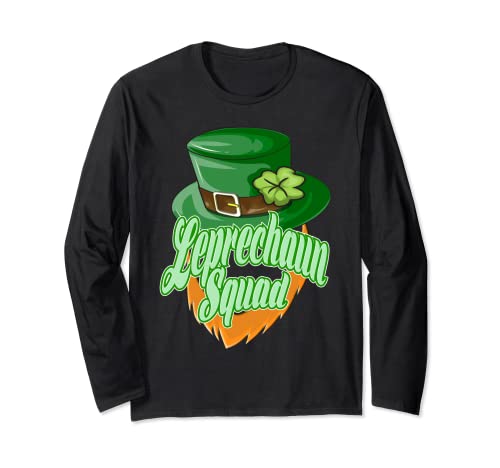 Leprechaun Squad San Patrizio - Costume di corrispondenza per la famiglia Maglia a Manica
