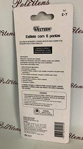 Estilete Especial, Western, Precisão, 6 Pontas, 13 cm