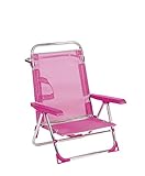 Ligera (2Kg aproximadamente) Alco Silla Playa Baja Aluminio Fibreline Color Rosa (606ALF-0102)