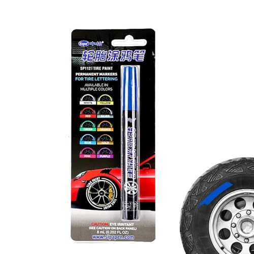 Pen De Peinture De Pneus - Marqueur D'encre Étanche, Stylo De Retouche Automobile | Stylo De Peinture À Débit Lisse Avec Formule À Séchage, Marqueur De Couleur Pour Pneus Rochers Chaussures De
