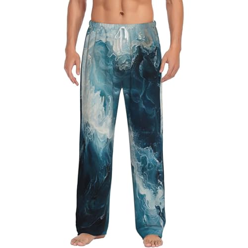 Vêtements de nuit homme élégants et pantalon de pyjama imprimé haut de gamme Within The Tides