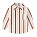 Boys' Shirts Casual Long Sleeve Vacation Shirts with Pocket Striped Printed Cute Kids Button Down Shirts 2026 Spring
