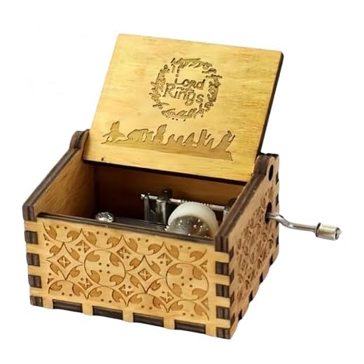 Cuzit The Lord of The Rings Movie Thème Bois gravé à manivelle Peluche Musical