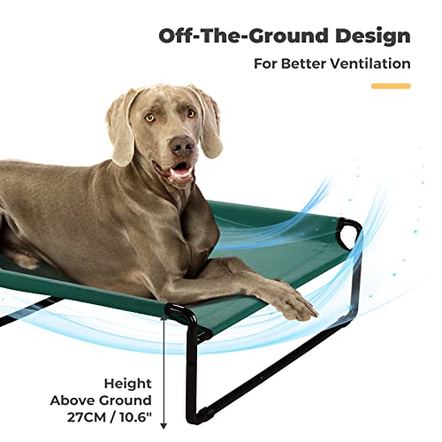 Veehoo Original Cooling Elevated Dog Bed, Outdoor Raised Dog Cots Bed For Large Dogs, Portable Standing Pet Bed With Washable Breathable Mesh, No-Slip Feet For Indoor Outdoor, Xx-Large, Green, Cwc2201 #TOP5