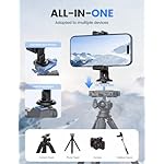 Lamicall Aluminum Phone Tripod Mount with 3 Cold Shoes & Arca Port & 1/4" Thread, [Wider Clamp] Camera Phone Holder Adapter Valentines Day Gift for iPhone 17 Smartphone Tripod Cell Phone Holder - Image 2