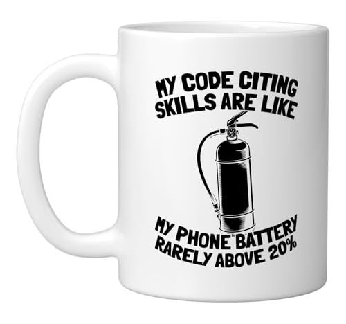 Hazard Fireproofing - Safety Fire Inspector Ceramic Mug, White