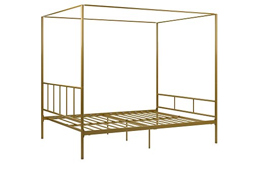 Novogratz Marion Canopy Bed Frame, Gold, Queen #TOP7