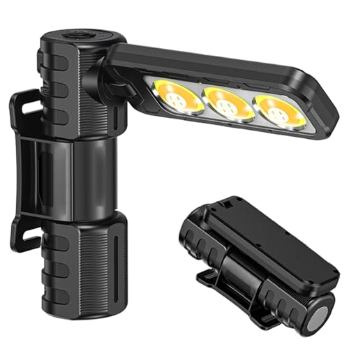 Lámpara Portátil para Gimnasio, Linterna LED Magnética Plegable, Lámpara Portátil Con 6 Modos De Iluminación Para Senderismo, Y Lectura