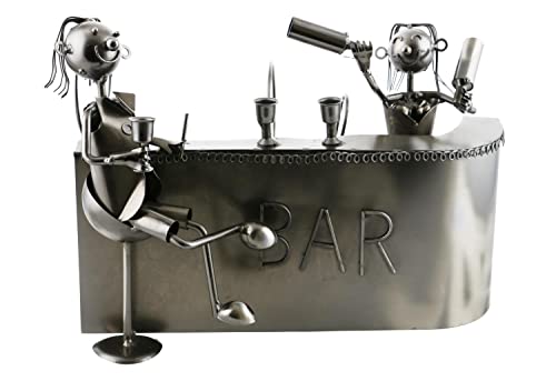 Wine Bodies Couple Metal Wine Bottle Holder - Charcoal