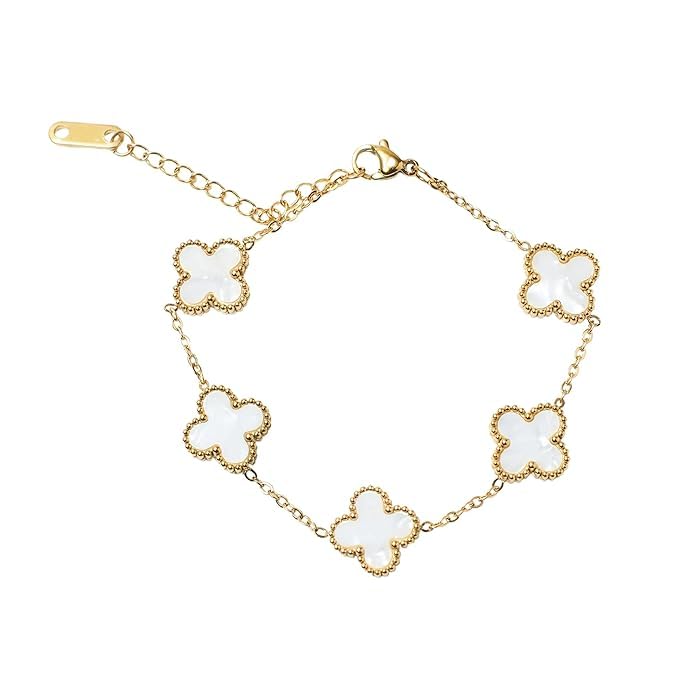 Image of Secret Stash Anti Tarnish Clover Bracelet for Women | Fancy Jewellery Gifts | Hand Band | Fashion Accessories for Girls | Minimal Jewelry Design | Ideal for Gifting | Gift for Diwali, Christmas, Marriage, Birthday