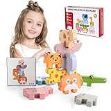 MBVBN 10 PCS Juguetes para Apilar y Encajar Animal Equilibrio,Juego de apilar de Madera Montessori para niños,Juegos de...